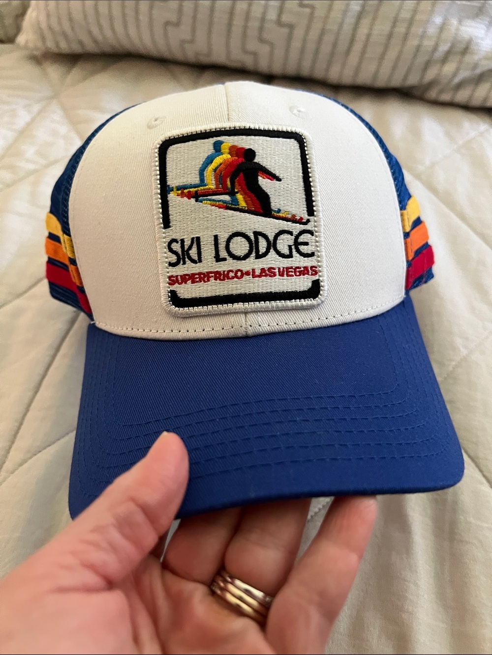 NEW Spiegelworld Ski Lodge Trucker Hat  "Ski Lodge Superfrico" patch